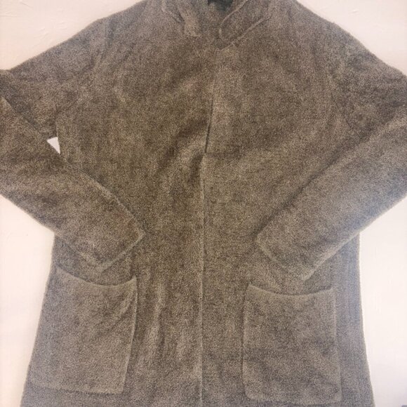 Barefoot Dreams CozyChic Lite Long Weekend Cardi Sweater Open Olive Size Small - Picture 4 of 9